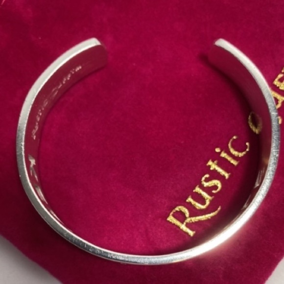 Rustic Cuff Keep It Simple Cut Out Silver Tone Bangle Bracelet - Picture 3 of 6